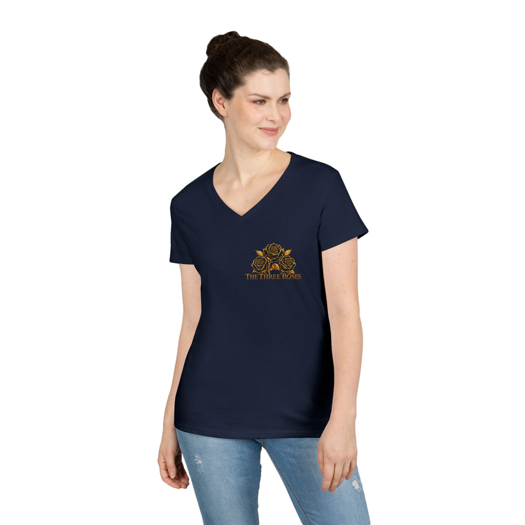 The Three Roses: Ladies' V-Neck T-Shirt