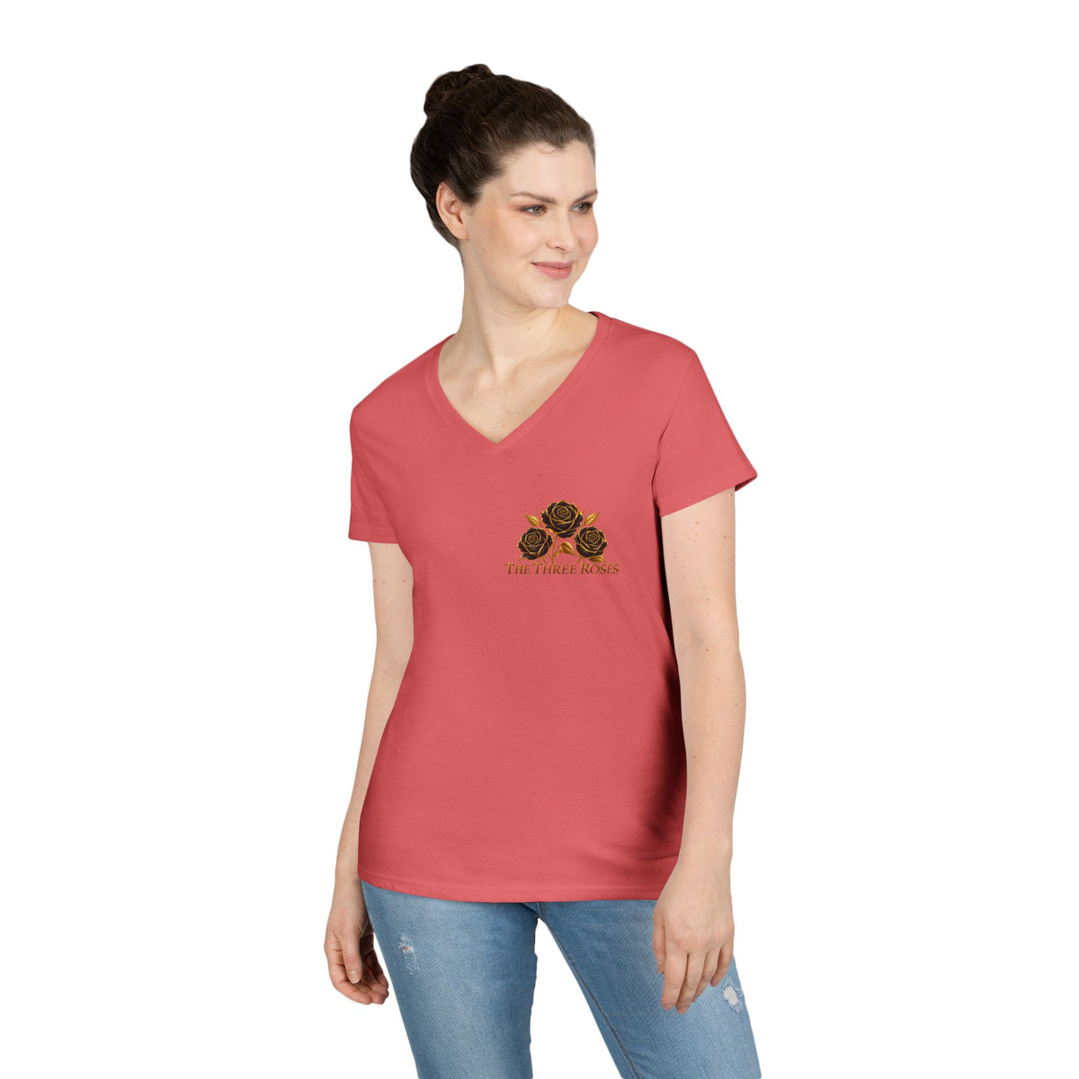 The Three Roses: Ladies' V-Neck T-Shirt