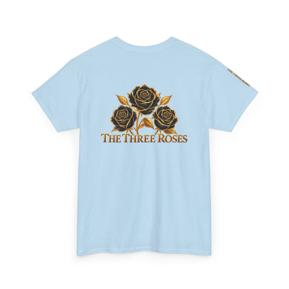 The Three Roses Tee — Mens Gold Floral Graphic T-Shirt