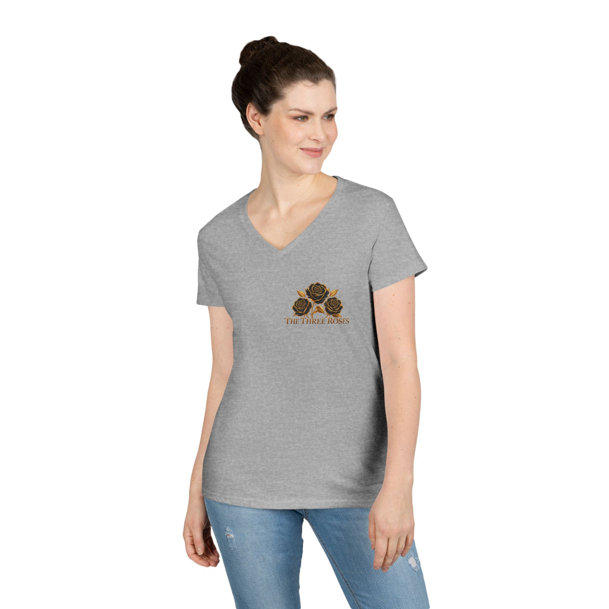 The Three Roses: Ladies' V-Neck T-Shirt