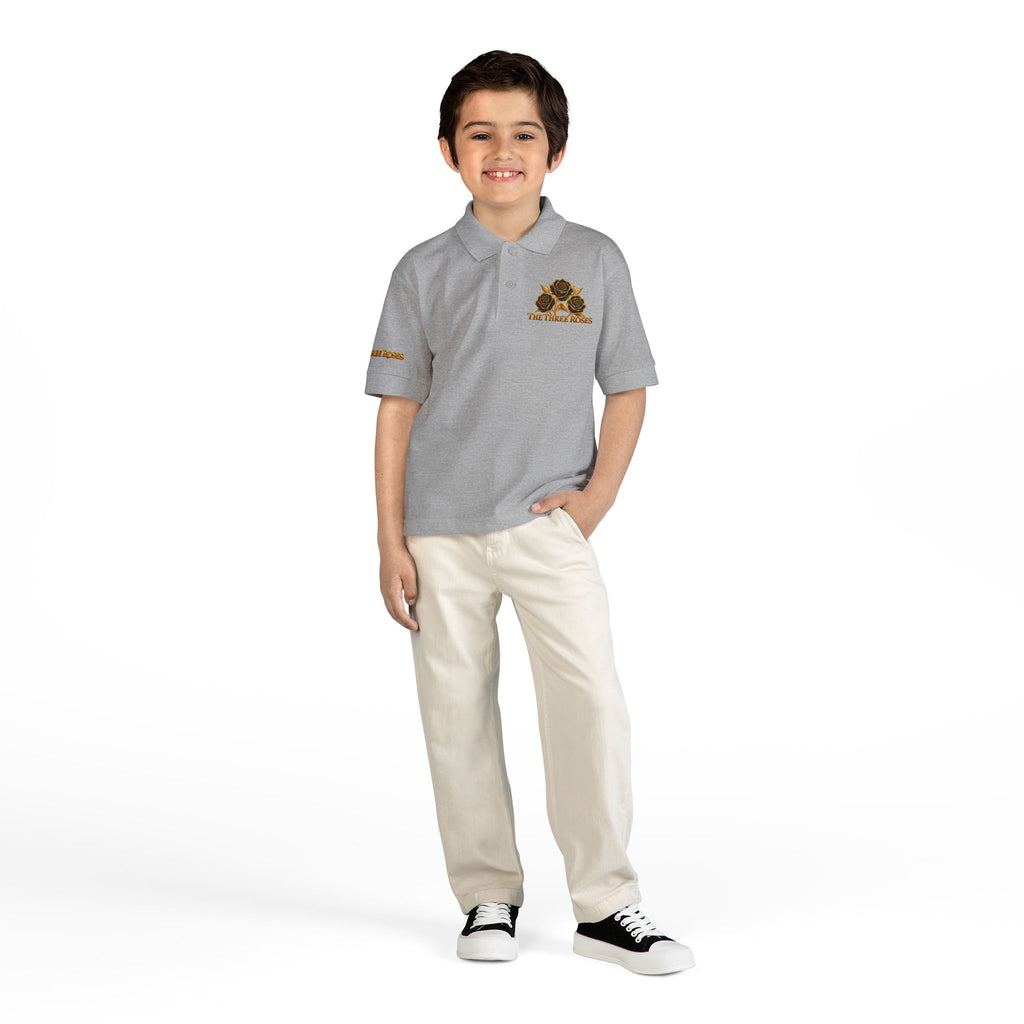 The Three Roses: Youth Polo T-Shirt Embroidered
