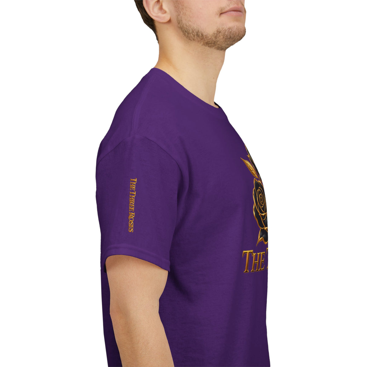 The Three Roses Tee — Mens Gold Floral Graphic T-Shirt