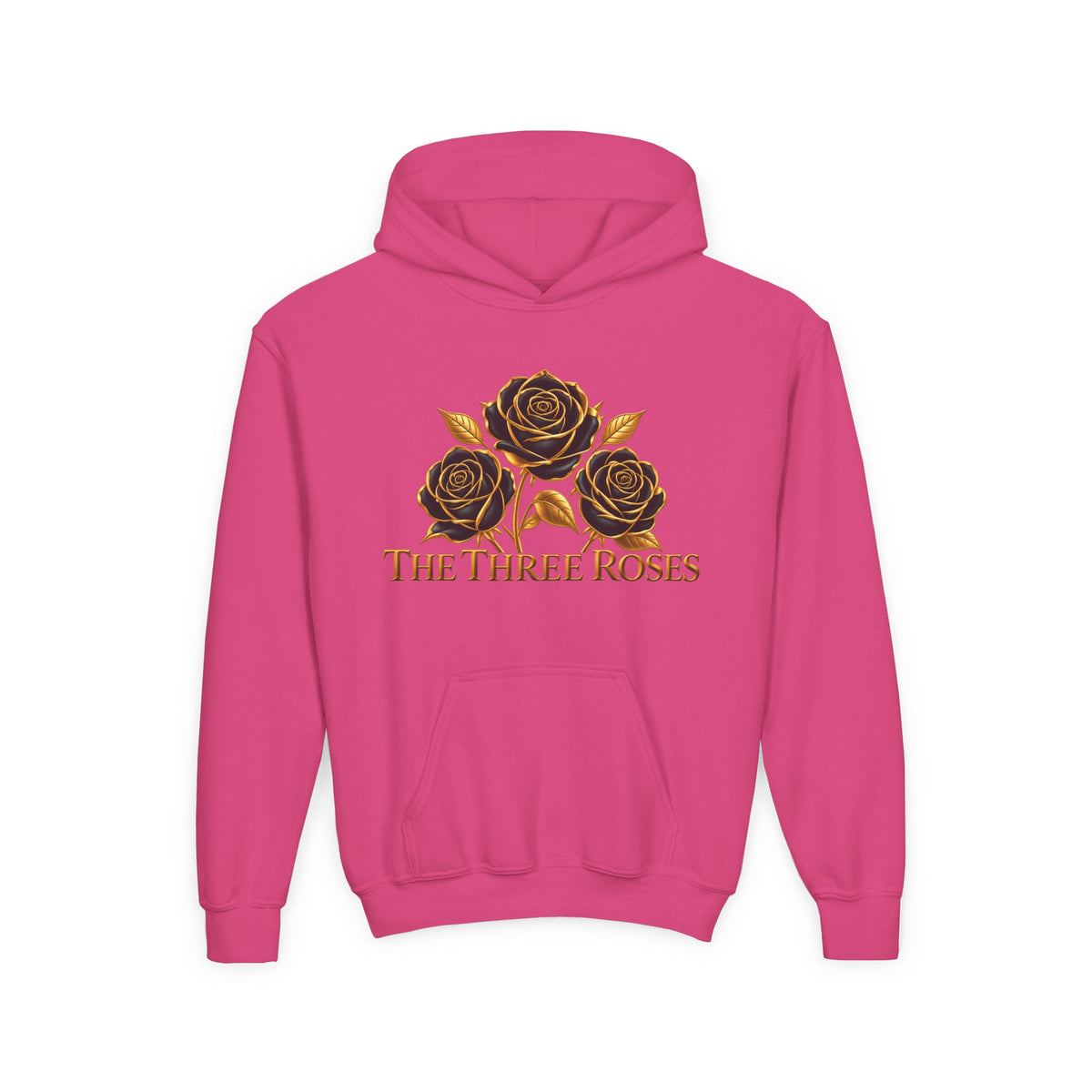 The Three Roses: Unisex Youth Gold Logo Hoodie