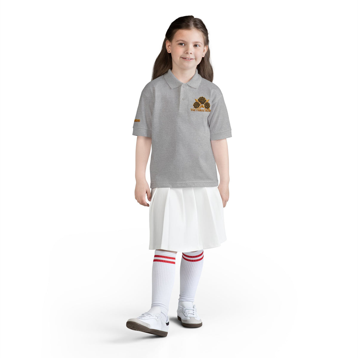 The Three Roses: Youth Polo T-Shirt Embroidered