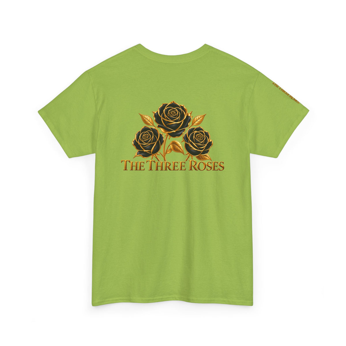 The Three Roses Tee — Mens Gold Floral Graphic T-Shirt