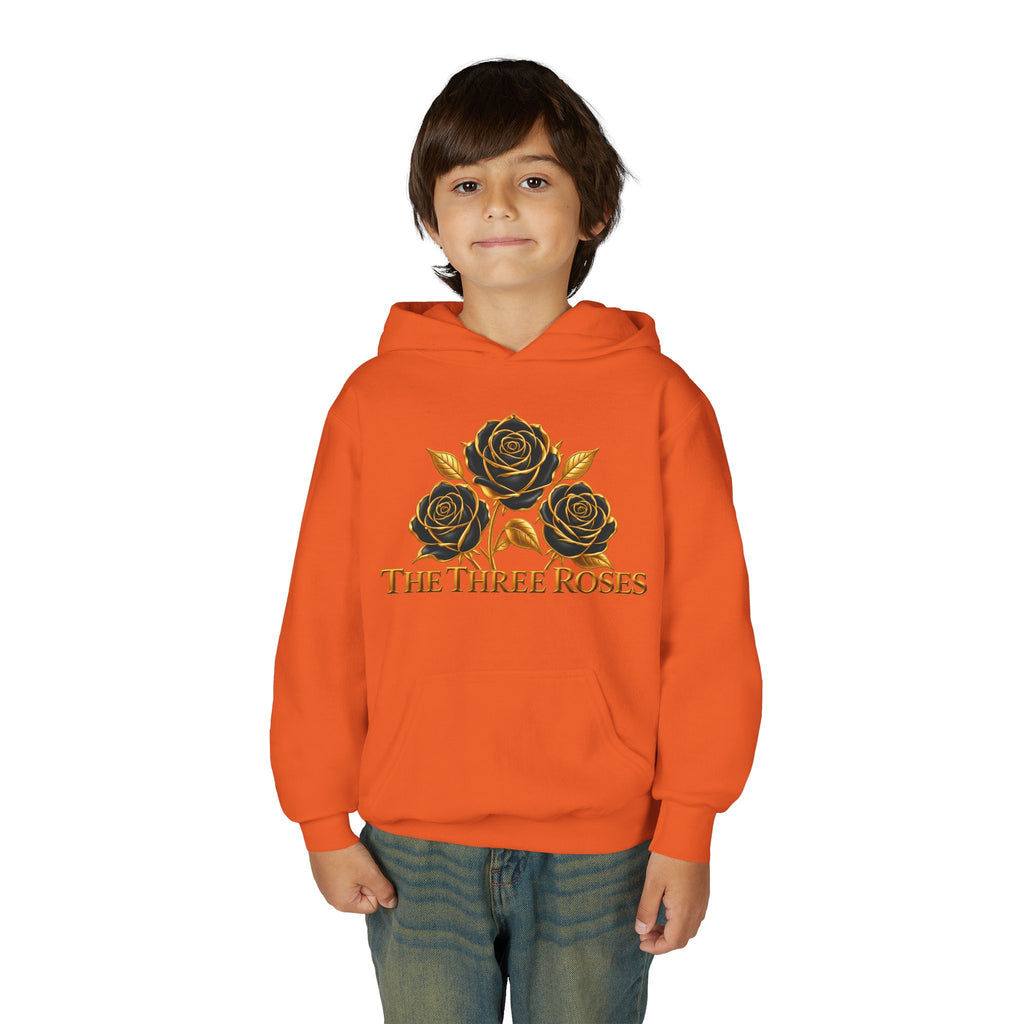The Three Roses: Unisex Youth Gold Logo Hoodie