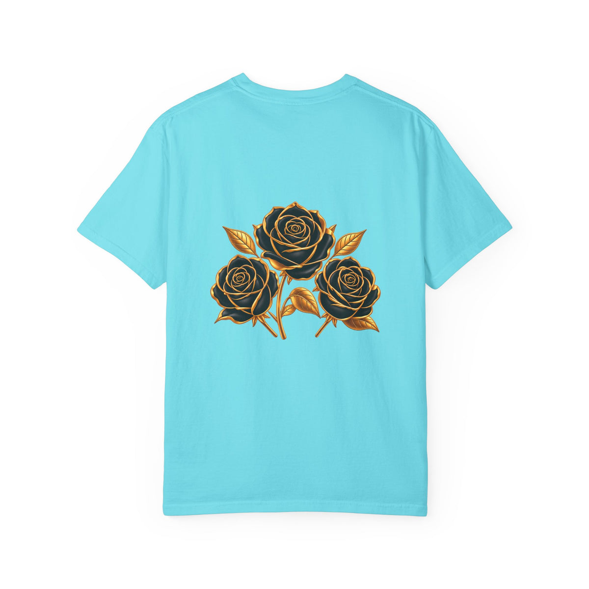 The Three Roses Graphic: Unisex T-Shirt  Gold & Black Floral Tee