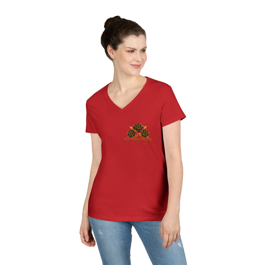 The Three Roses: Ladies' V-Neck T-Shirt