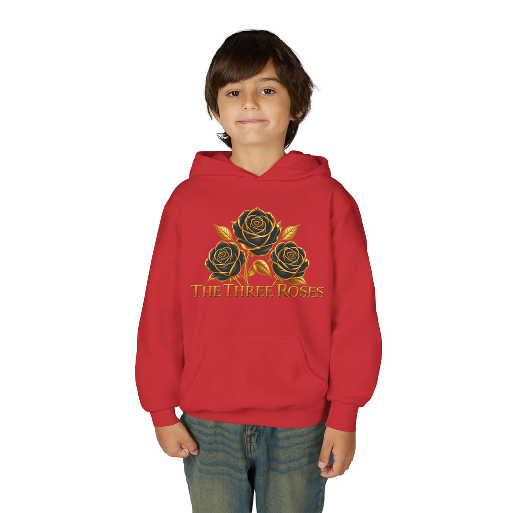 The Three Roses: Unisex Youth Gold Logo Hoodie