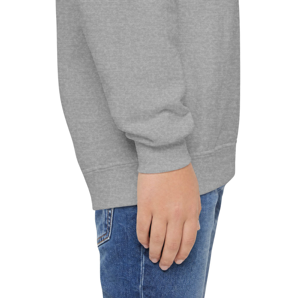 The Three Roses: Youth Crewneck Sweatshirt — Gold & Black Rose Graphic Logo