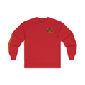 Long Sleeve Tee — Golden Black Rose Chest & Back Design