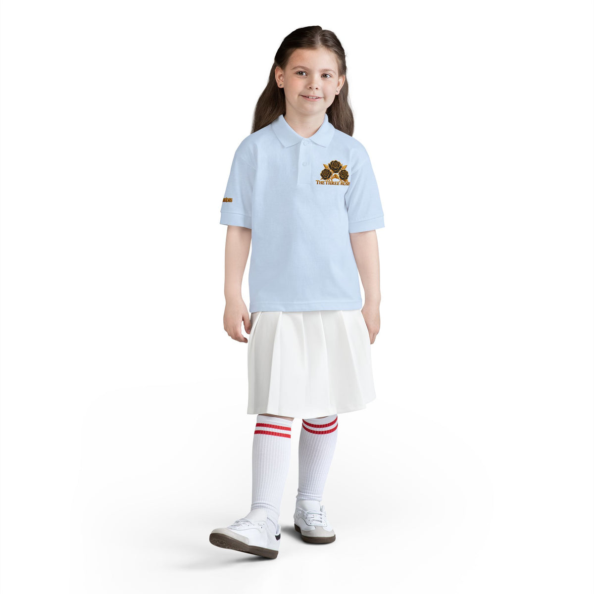 The Three Roses: Youth Polo T-Shirt Embroidered