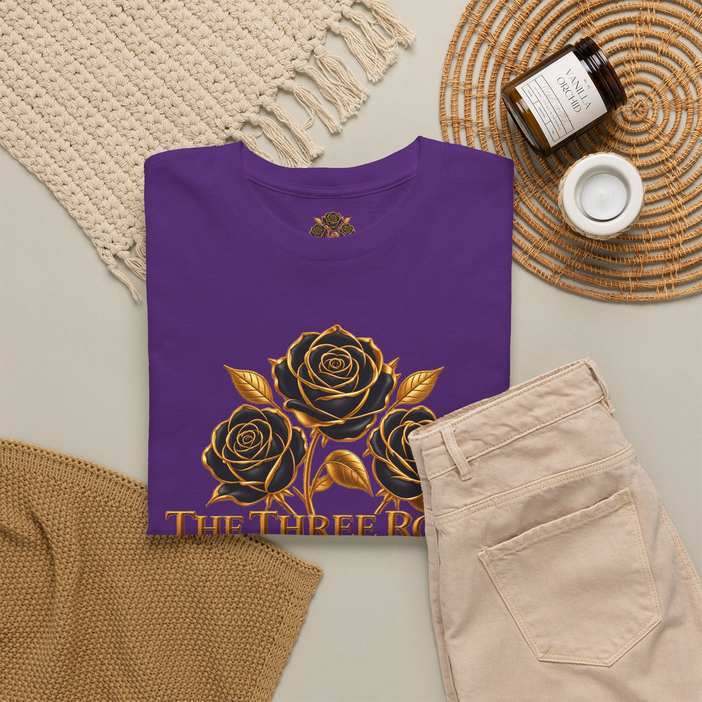 The Three Roses Tee — Mens Gold Floral Graphic T-Shirt