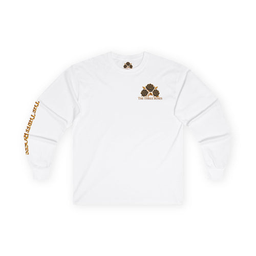 Long Sleeve Tee — Golden Black Rose Chest & Back Design