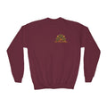 The Three Roses: Youth Crewneck Sweatshirt — Gold & Black Rose Graphic Logo