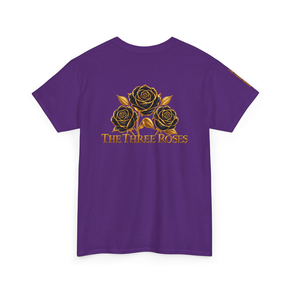The Three Roses Tee — Mens Gold Floral Graphic T-Shirt