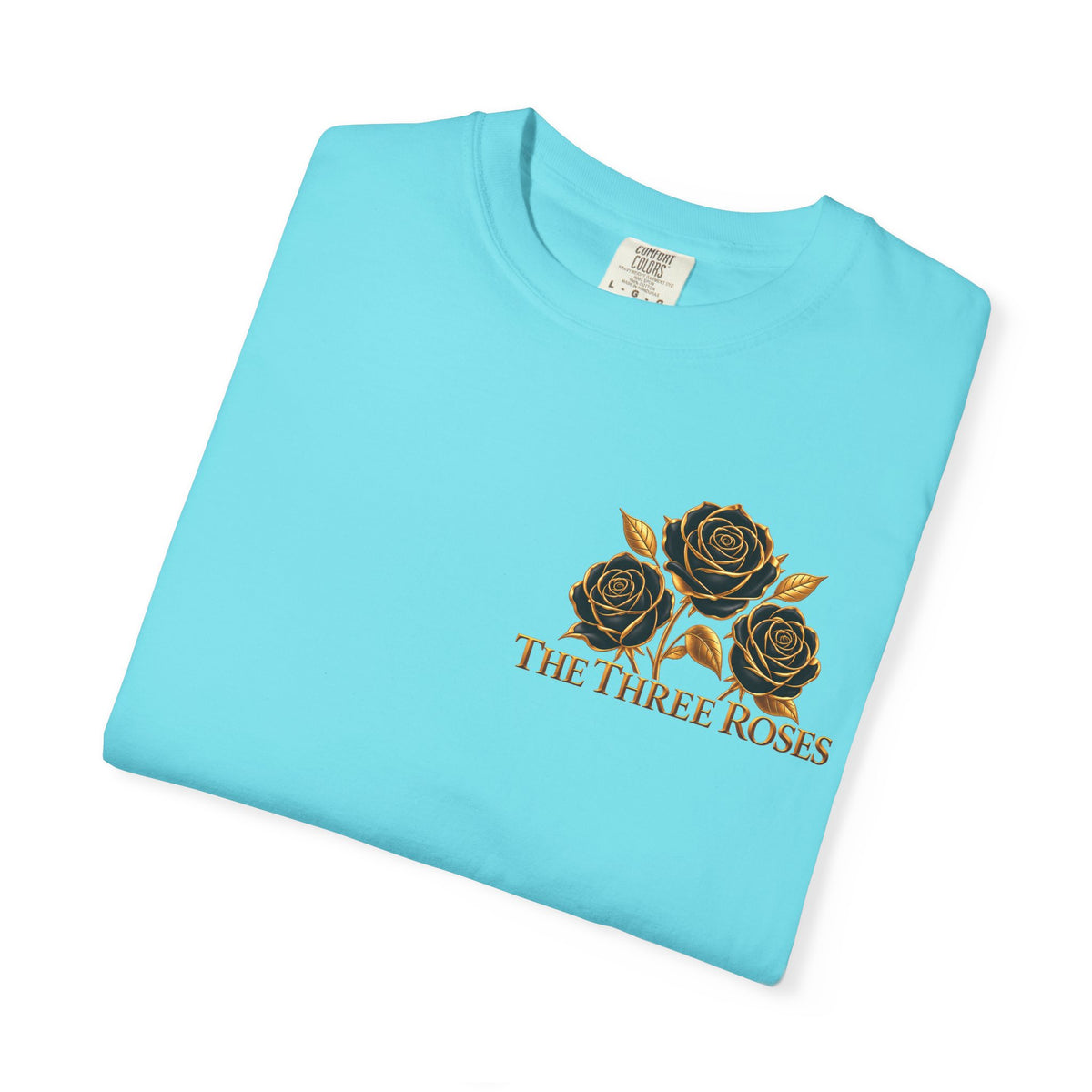 The Three Roses Graphic: Unisex T-Shirt  Gold & Black Floral Tee