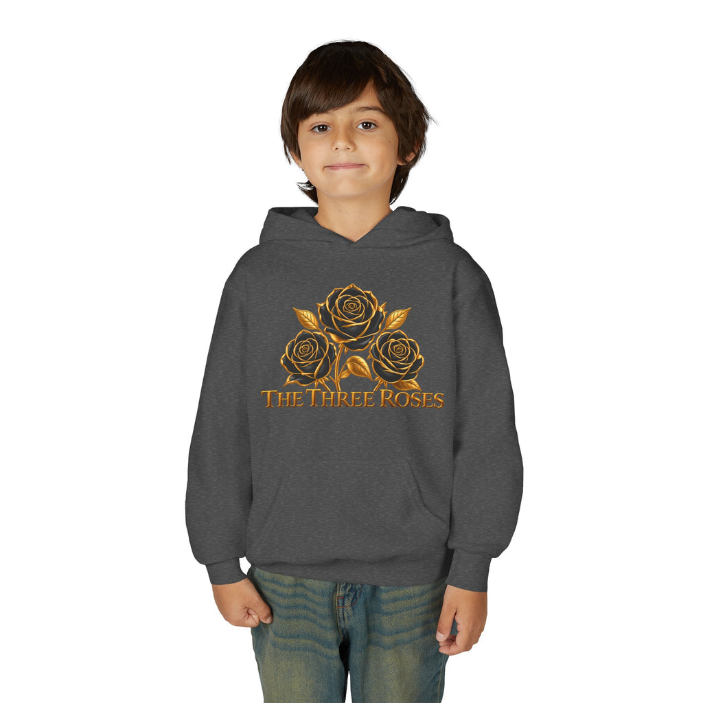 The Three Roses: Unisex Youth Gold Logo Hoodie