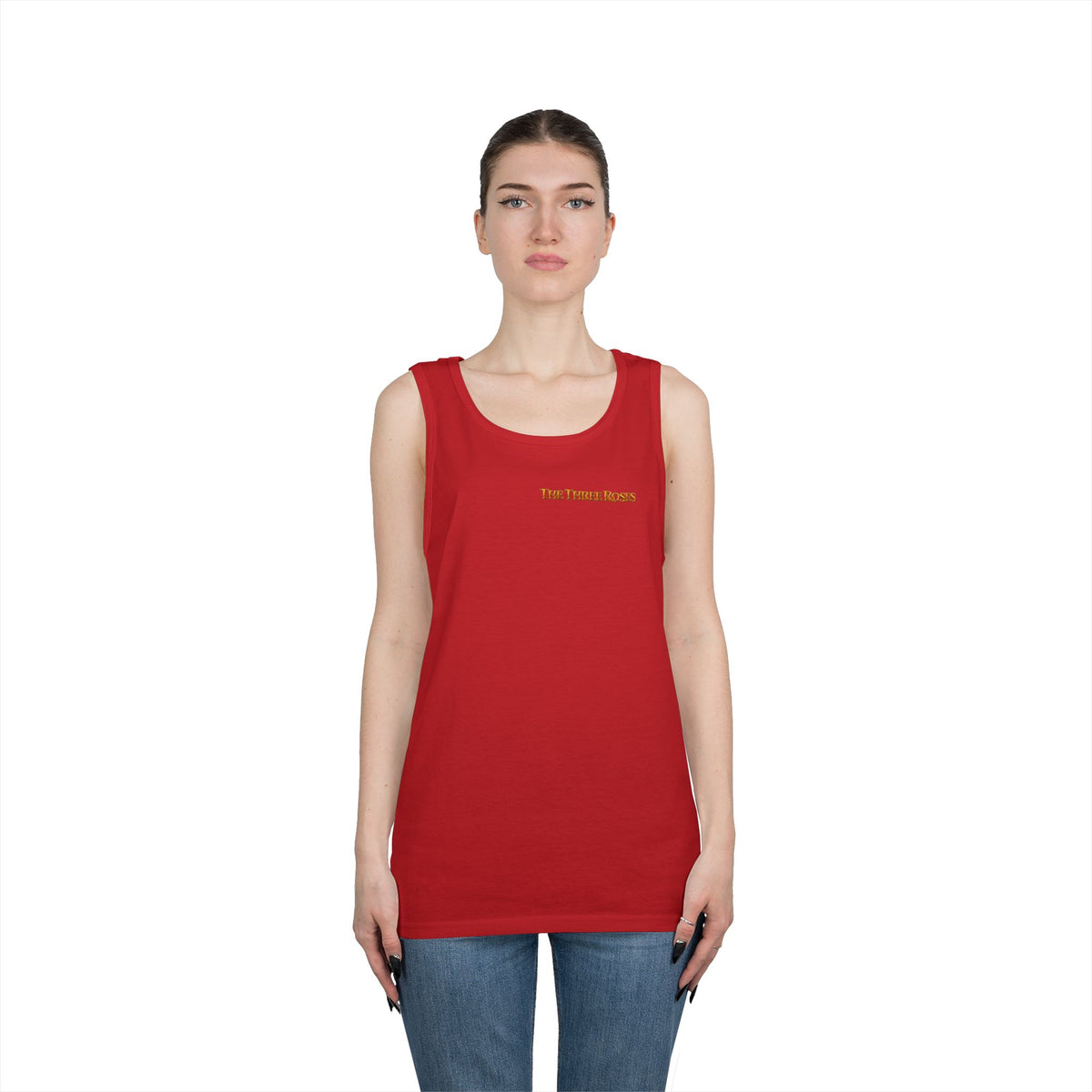 The Three Roses Tank Top — Vintage Rose Graphic Floral Tank
