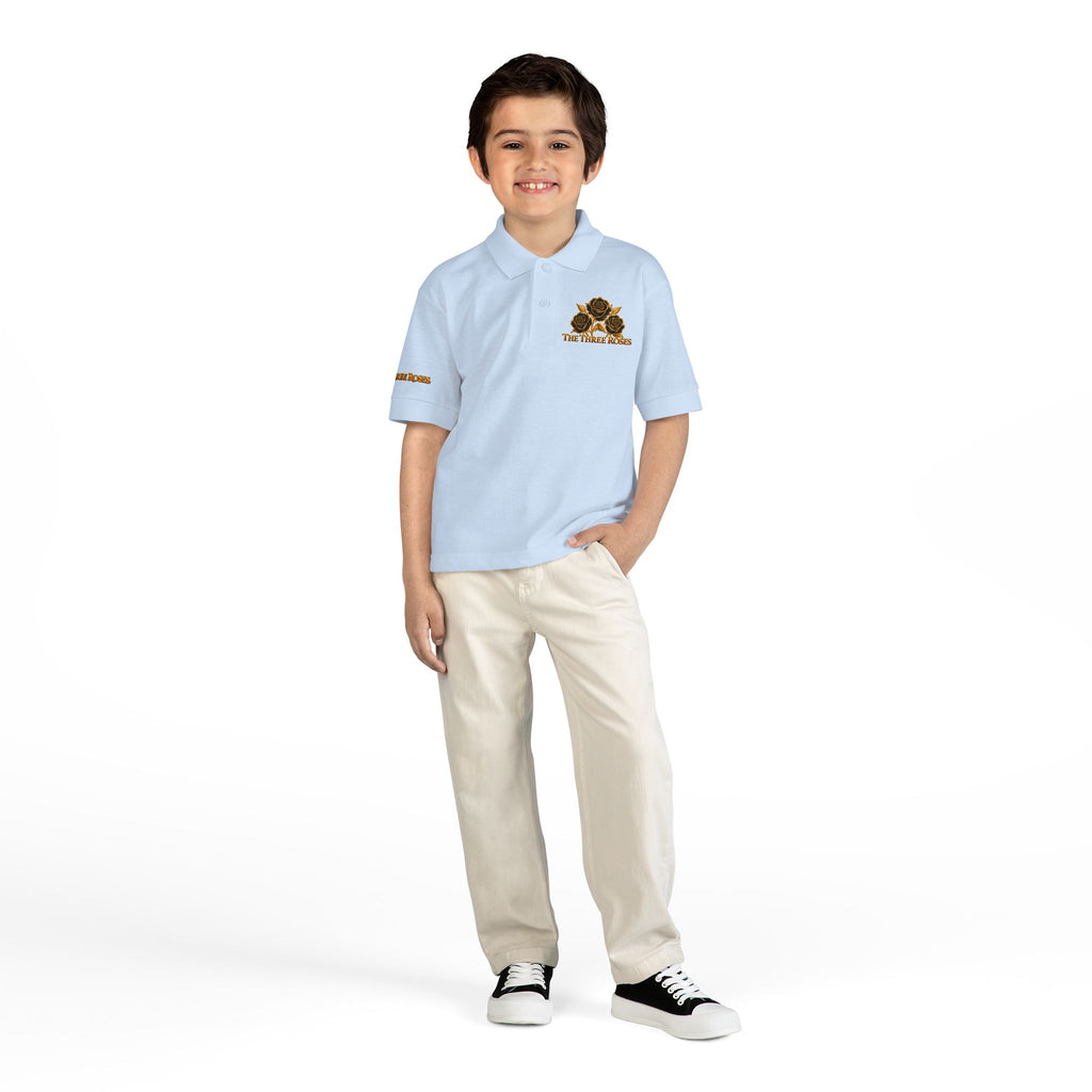 The Three Roses: Youth Polo T-Shirt Embroidered