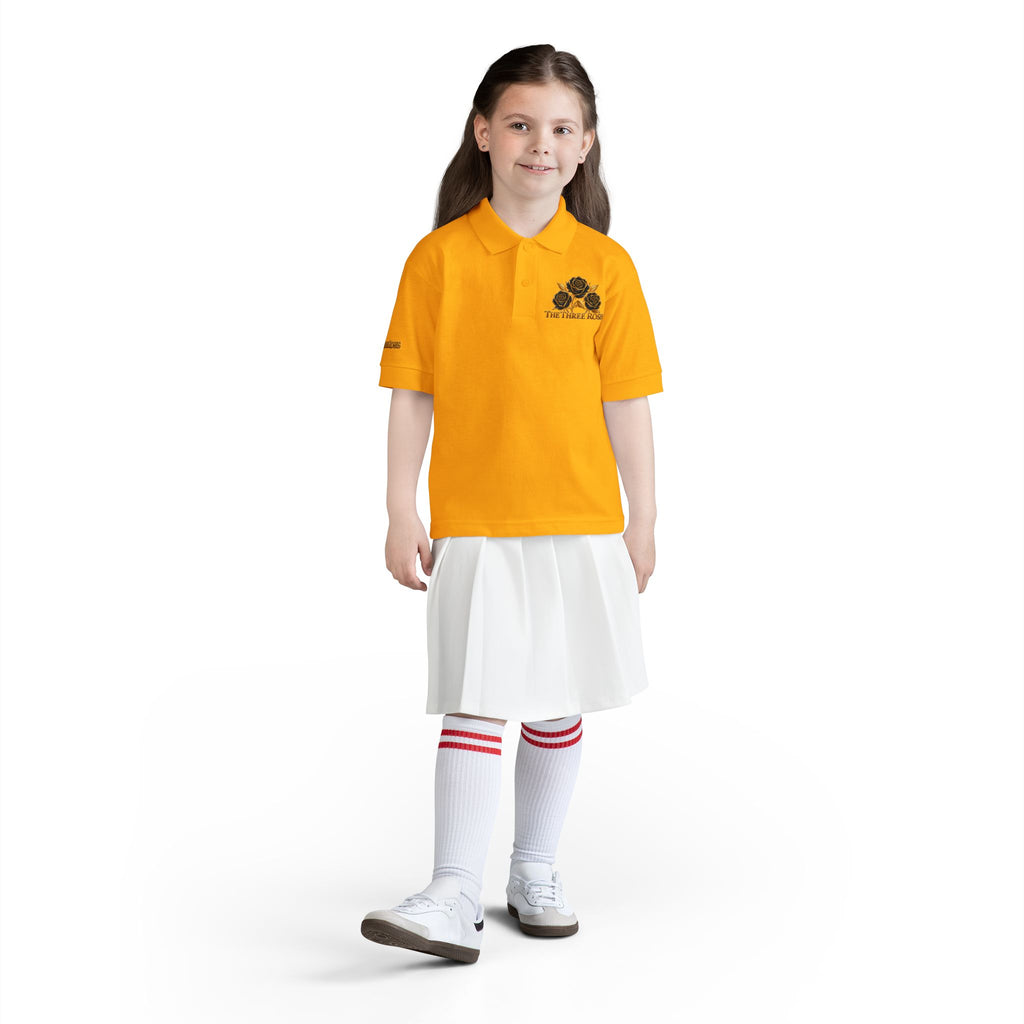 The Three Roses: Youth Polo T-Shirt Embroidered