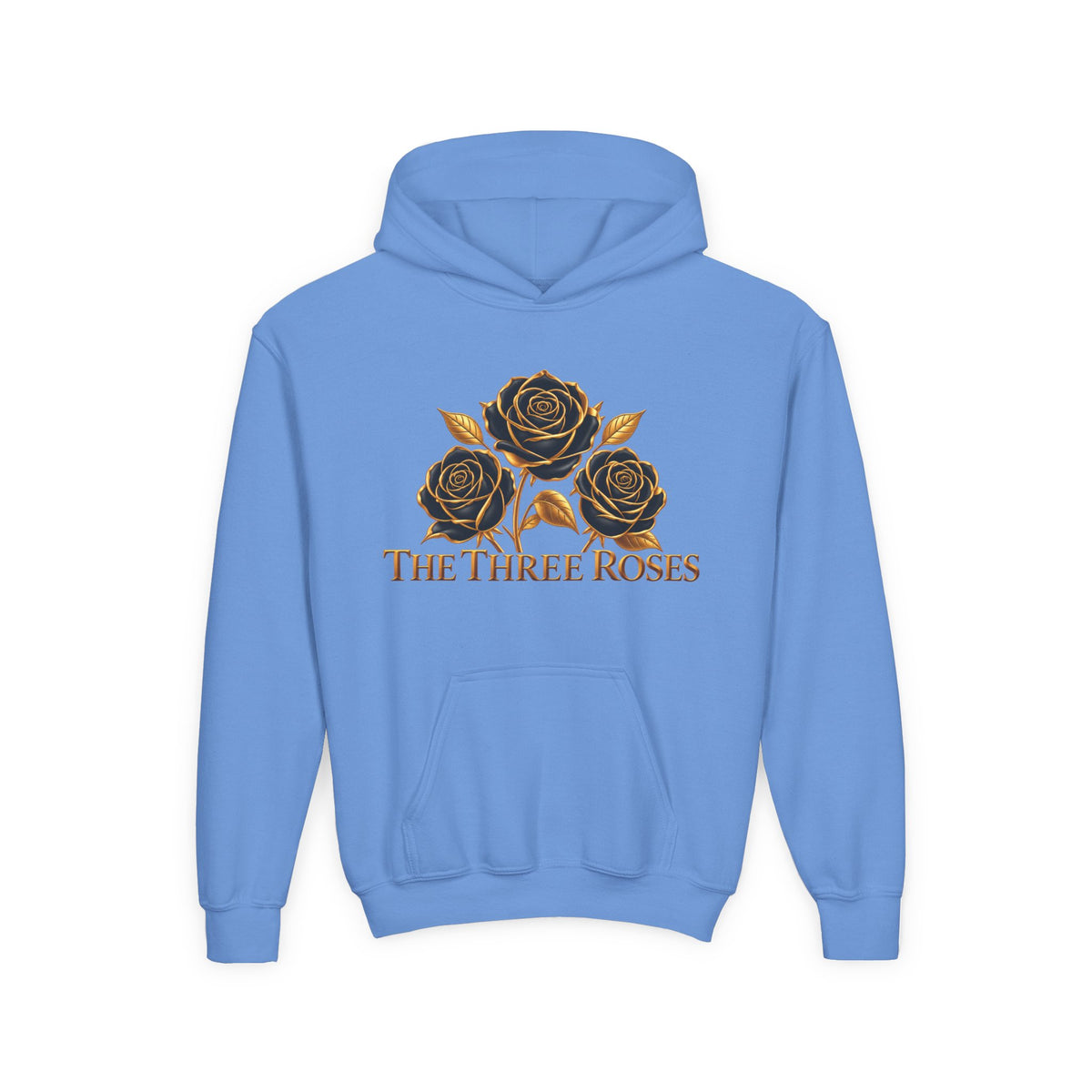 The Three Roses: Unisex Youth Gold Logo Hoodie