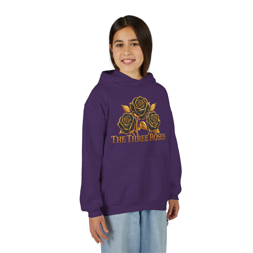 The Three Roses: Unisex Youth Gold Logo Hoodie