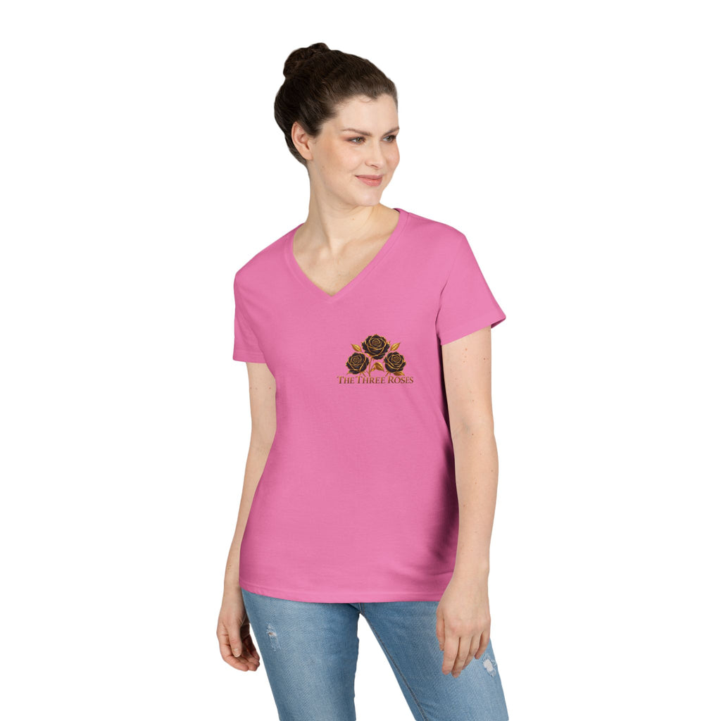 The Three Roses: Ladies' V-Neck T-Shirt
