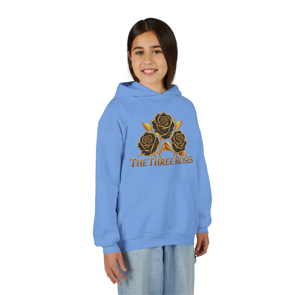 The Three Roses: Unisex Youth Gold Logo Hoodie