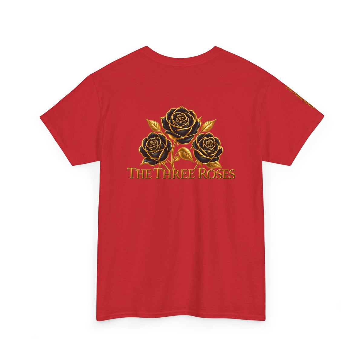 The Three Roses Tee — Mens Gold Floral Graphic T-Shirt