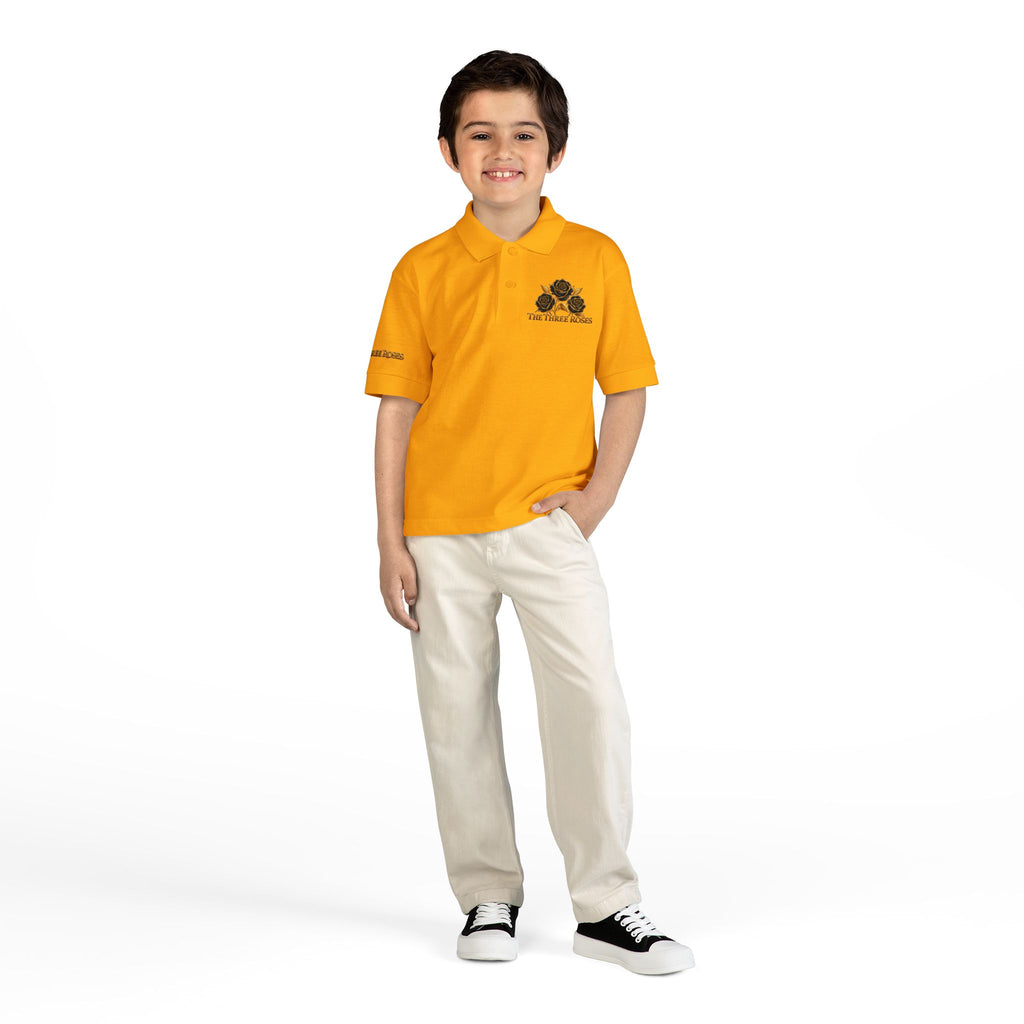 The Three Roses: Youth Polo T-Shirt Embroidered