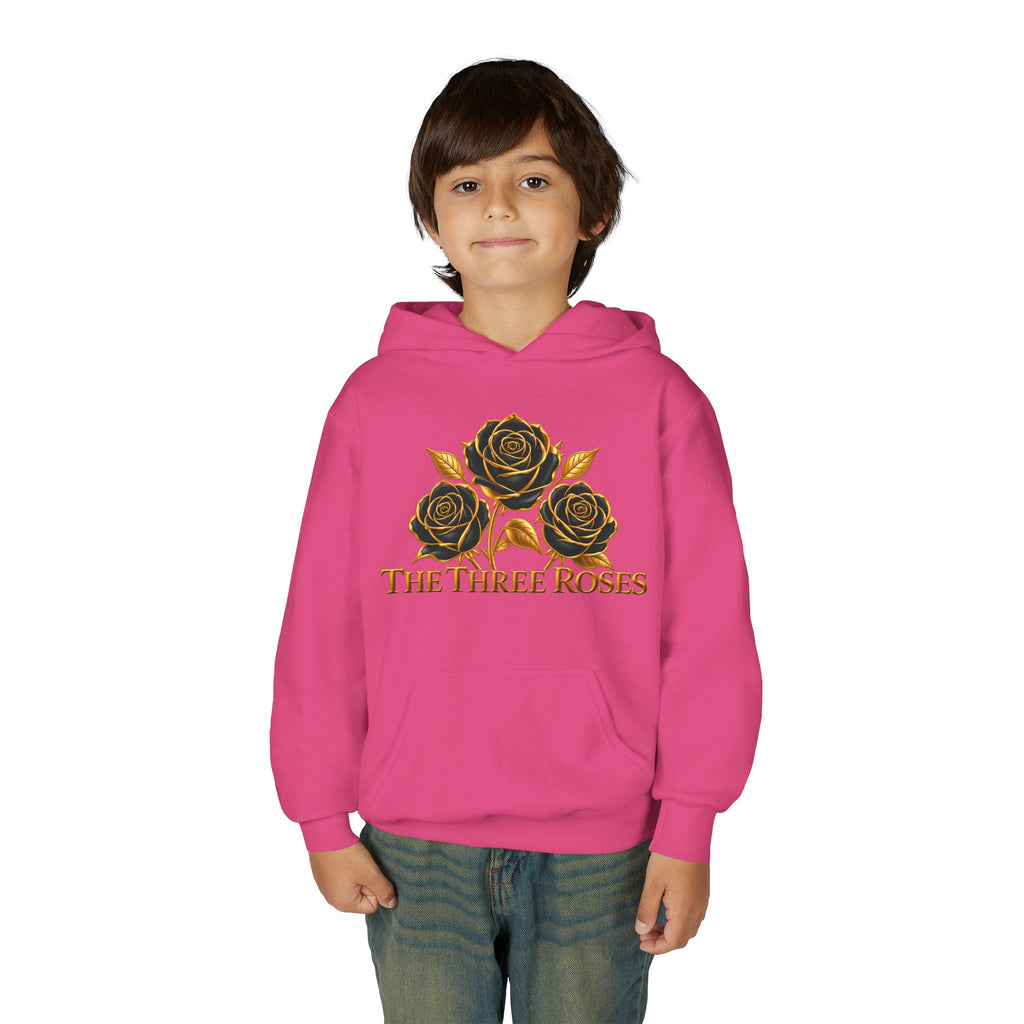 The Three Roses: Unisex Youth Gold Logo Hoodie