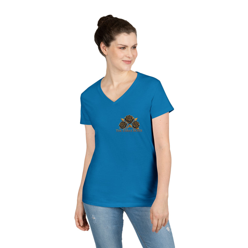 The Three Roses: Ladies' V-Neck T-Shirt