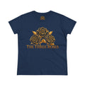 The Three Roses Tee: Womens Black & Gold Rose Graphic T-Shirt