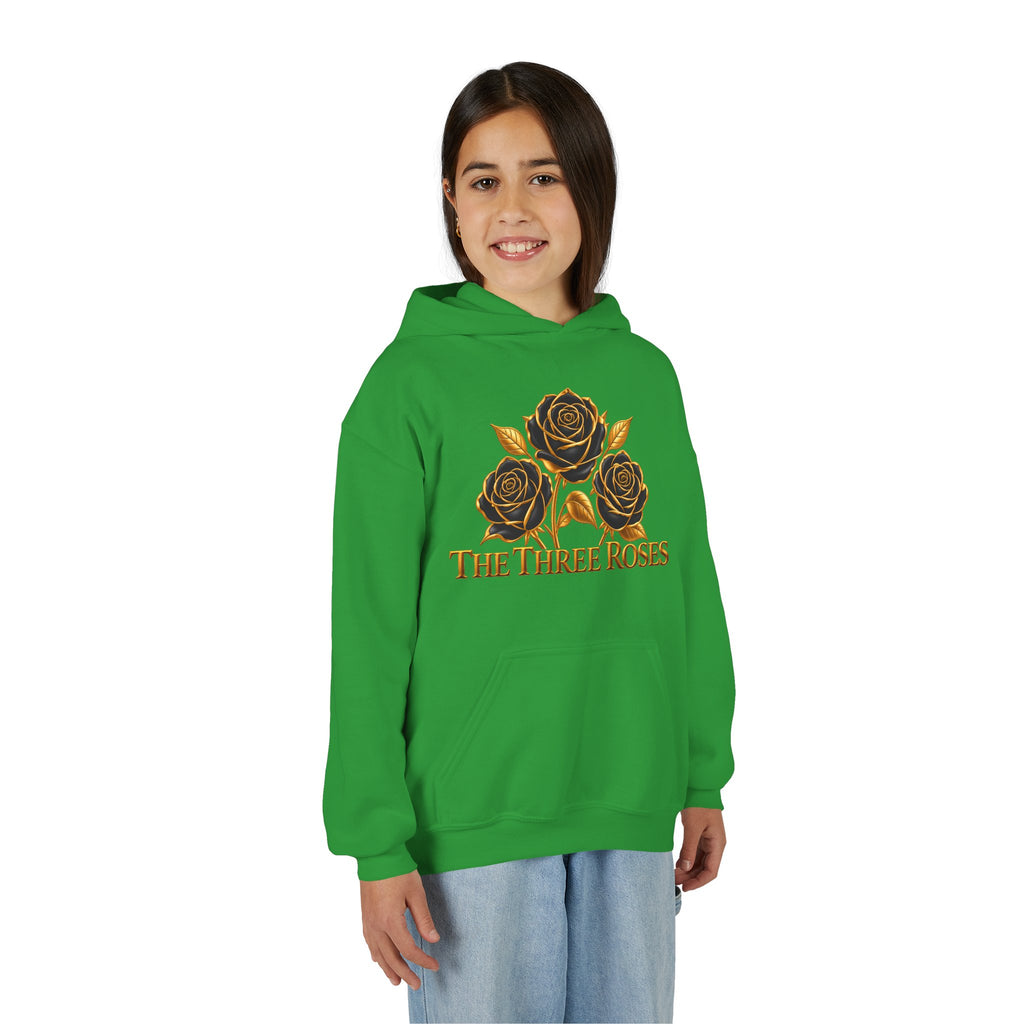 The Three Roses: Unisex Youth Gold Logo Hoodie