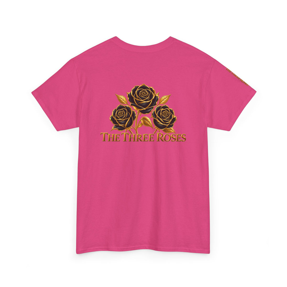 The Three Roses Tee — Mens Gold Floral Graphic T-Shirt