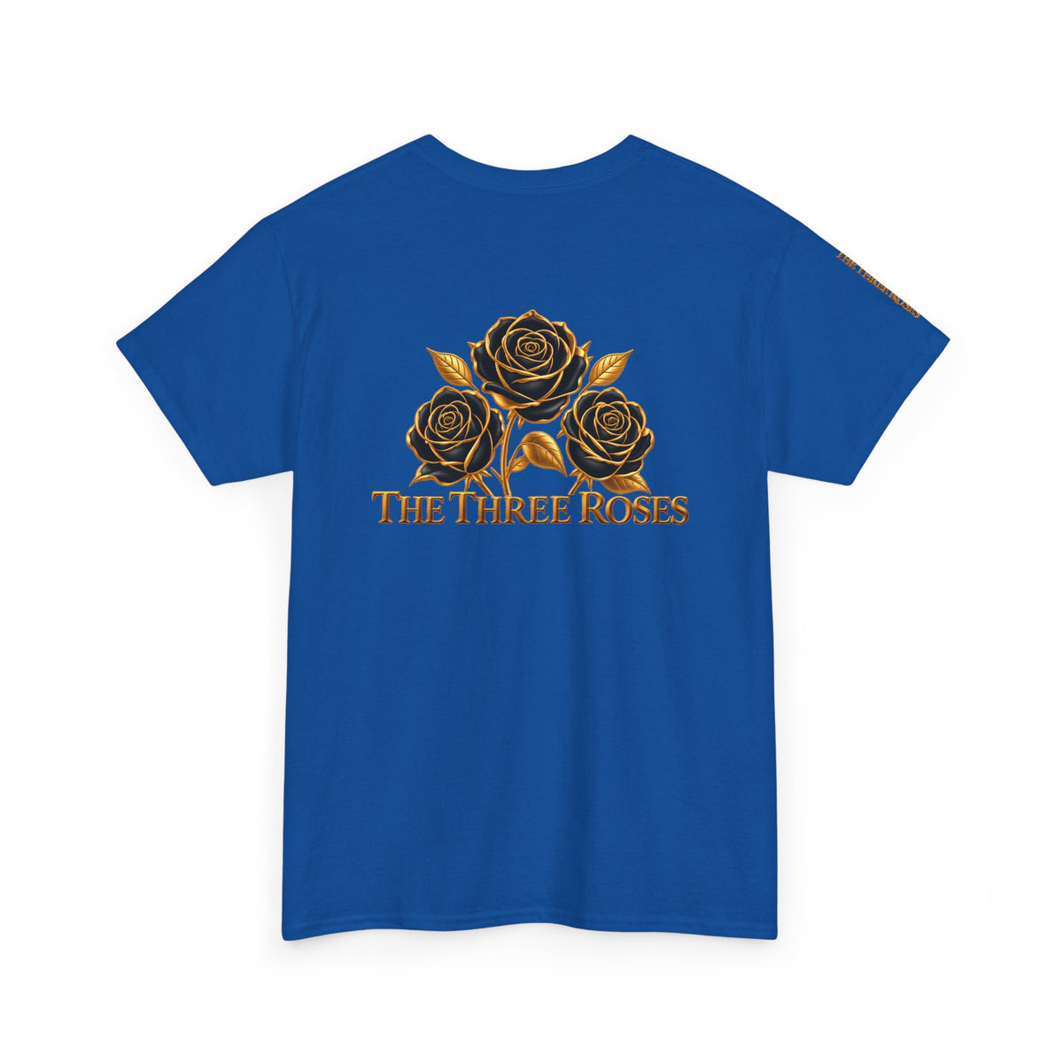 The Three Roses Tee — Mens Gold Floral Graphic T-Shirt