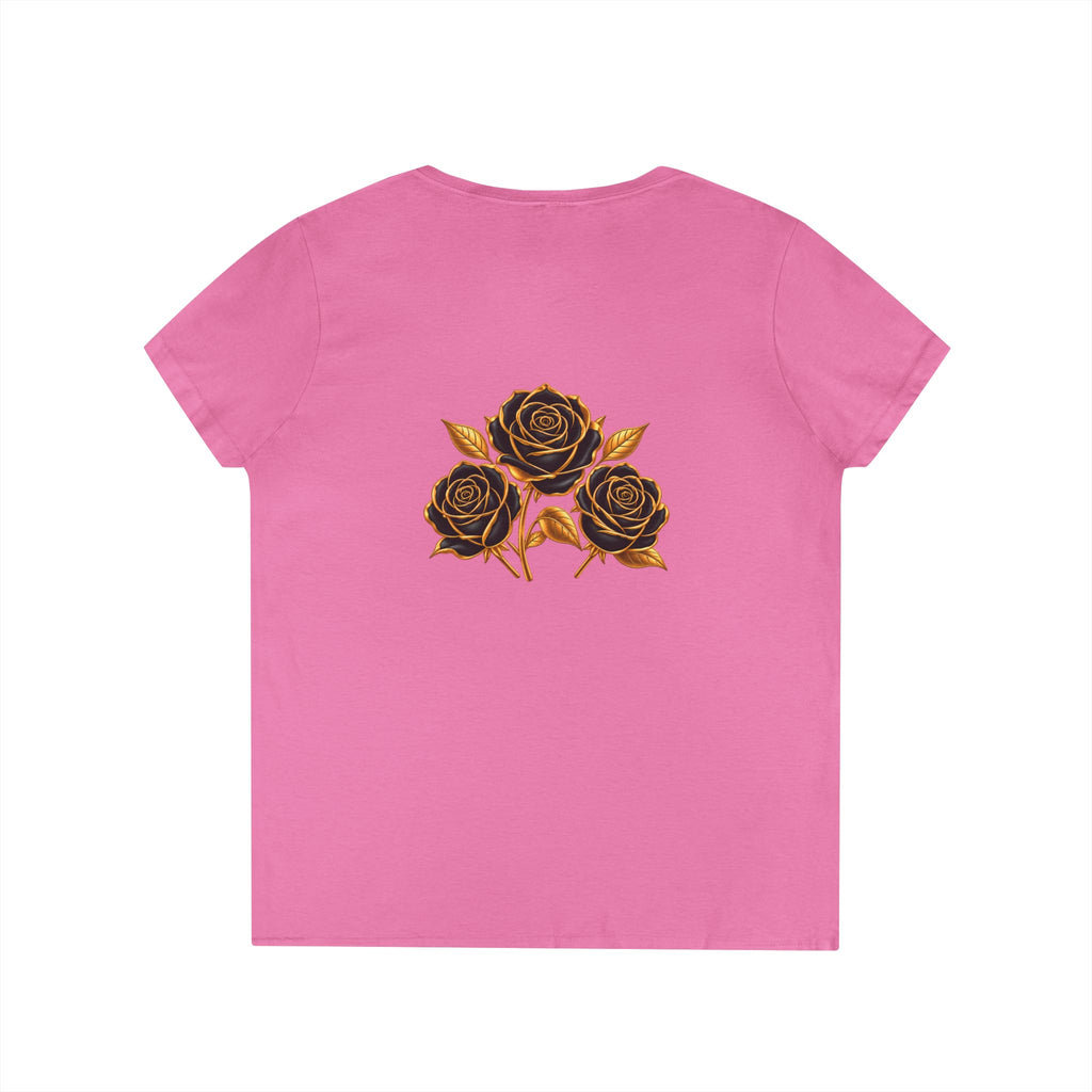 The Three Roses: Ladies' V-Neck T-Shirt