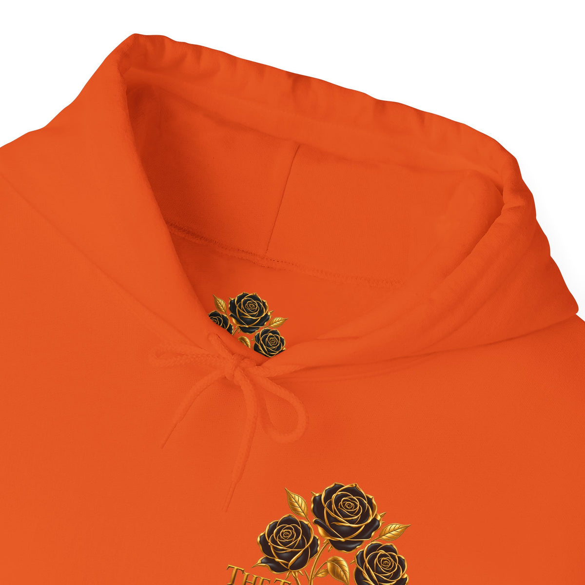 The Three Roses Hoodie: Unisex Gold Rose Graphic Hooded Sweatshirt