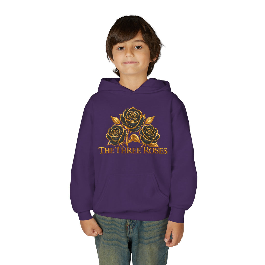 The Three Roses: Unisex Youth Gold Logo Hoodie