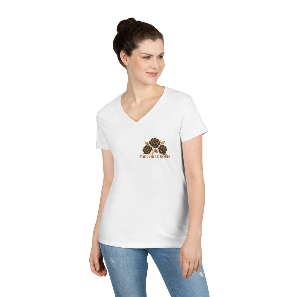 The Three Roses: Ladies' V-Neck T-Shirt