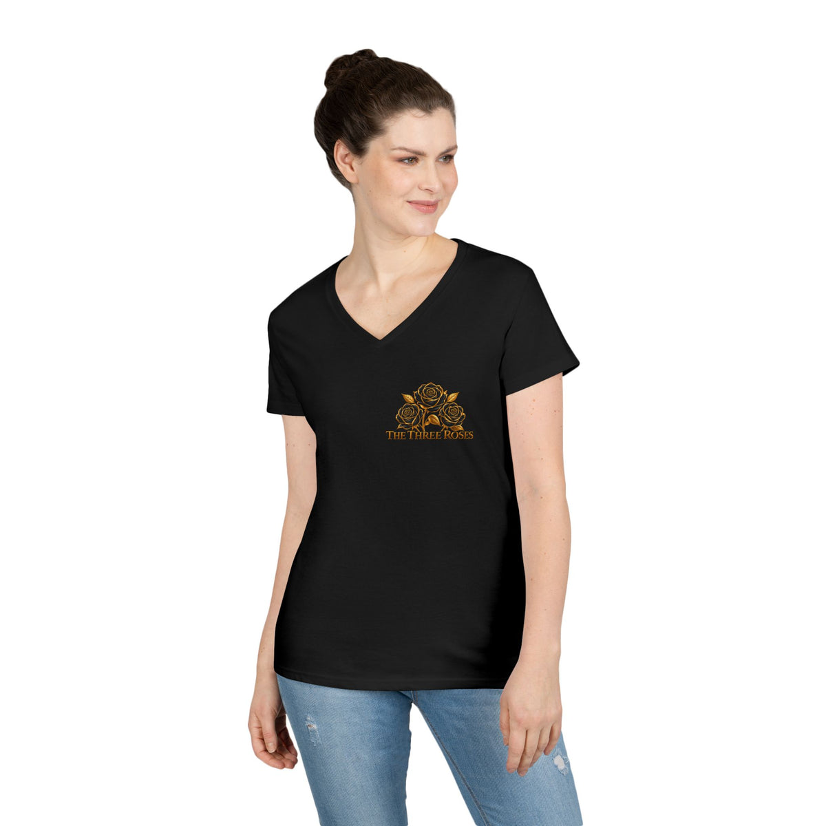 The Three Roses: Ladies' V-Neck T-Shirt
