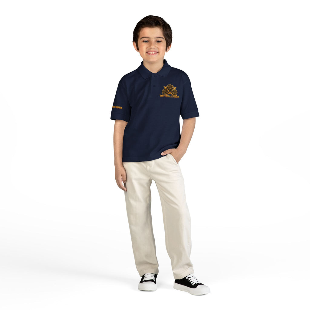 The Three Roses: Youth Polo T-Shirt Embroidered
