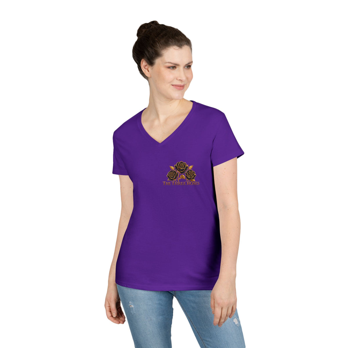 The Three Roses: Ladies' V-Neck T-Shirt