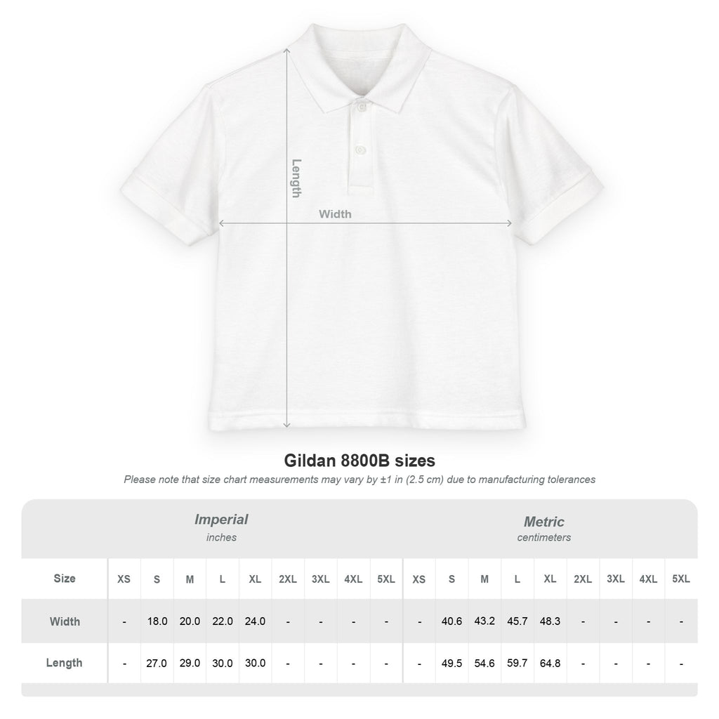 The Three Roses: Youth Polo T-Shirt Embroidered
