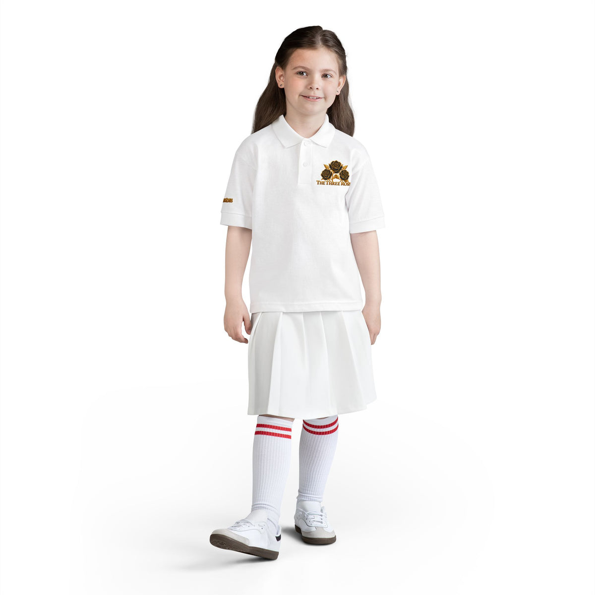 The Three Roses: Youth Polo T-Shirt Embroidered