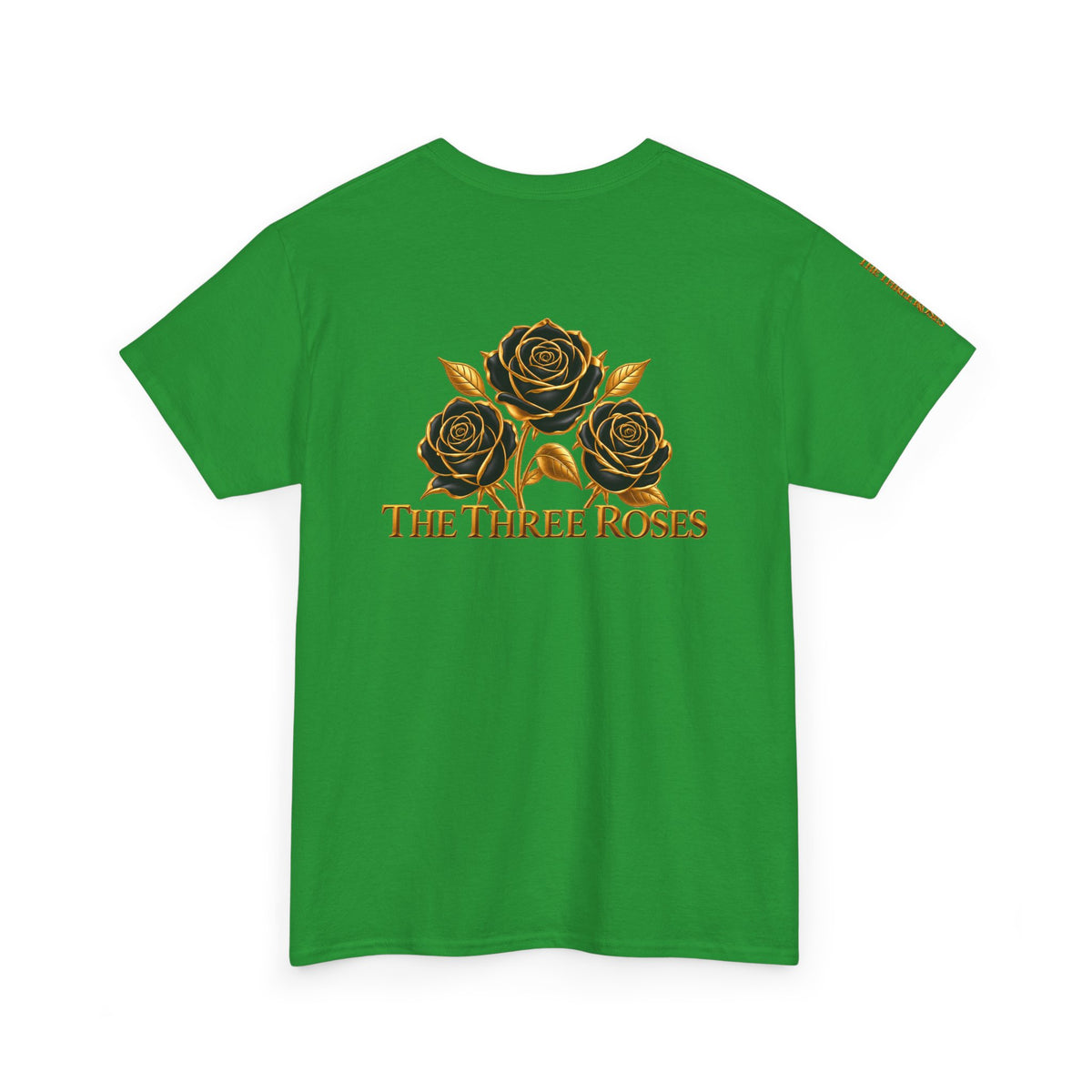 The Three Roses Tee — Mens Gold Floral Graphic T-Shirt