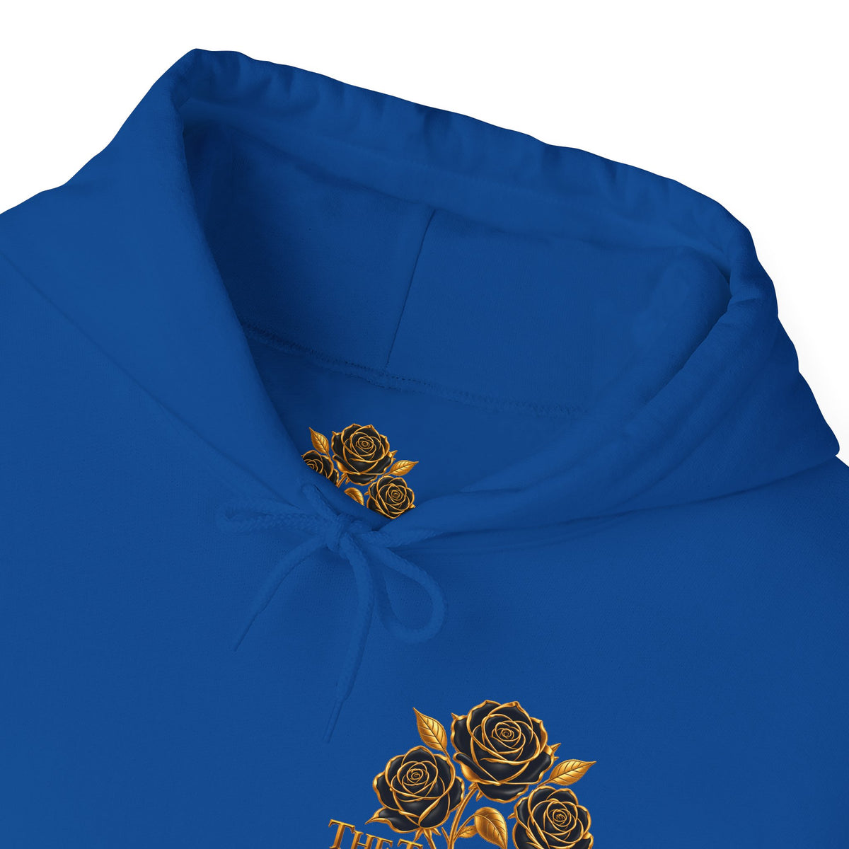 The Three Roses Hoodie: Unisex Gold Rose Graphic Hooded Sweatshirt