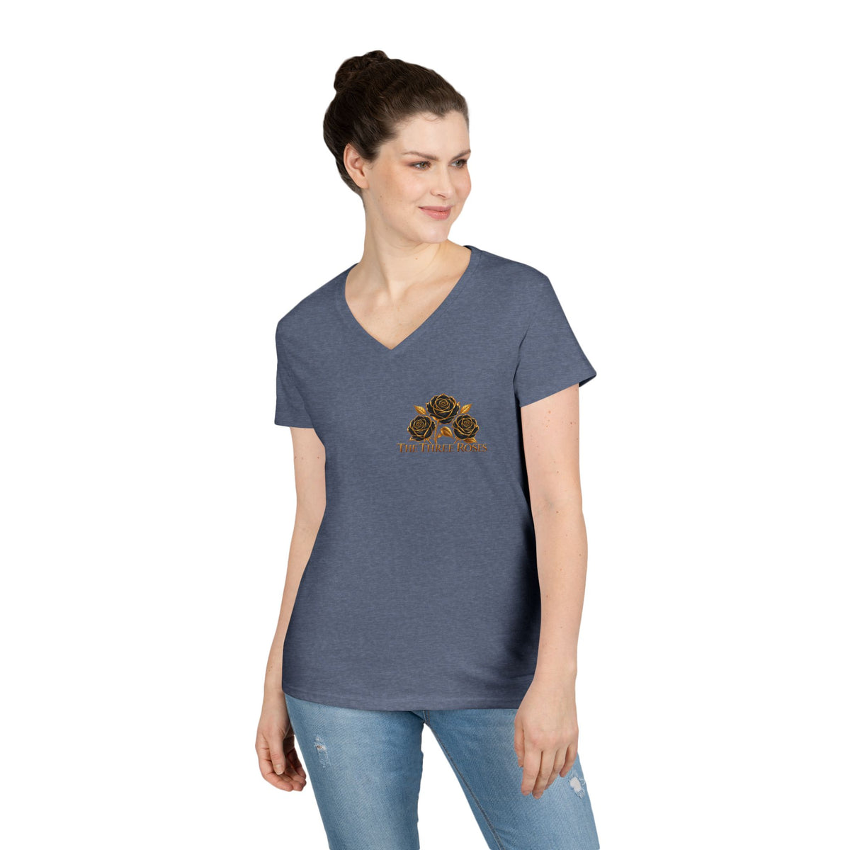 The Three Roses: Ladies' V-Neck T-Shirt