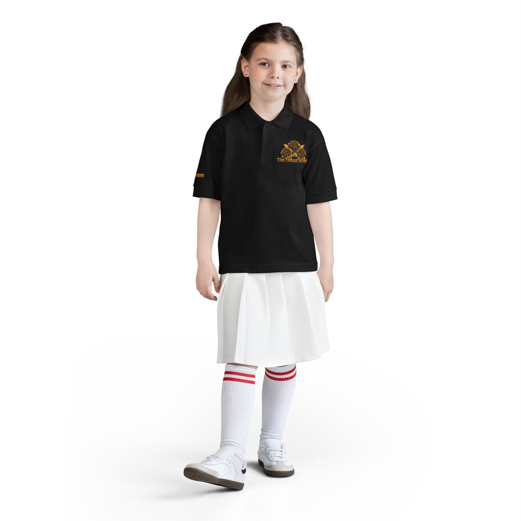 The Three Roses: Youth Polo T-Shirt Embroidered